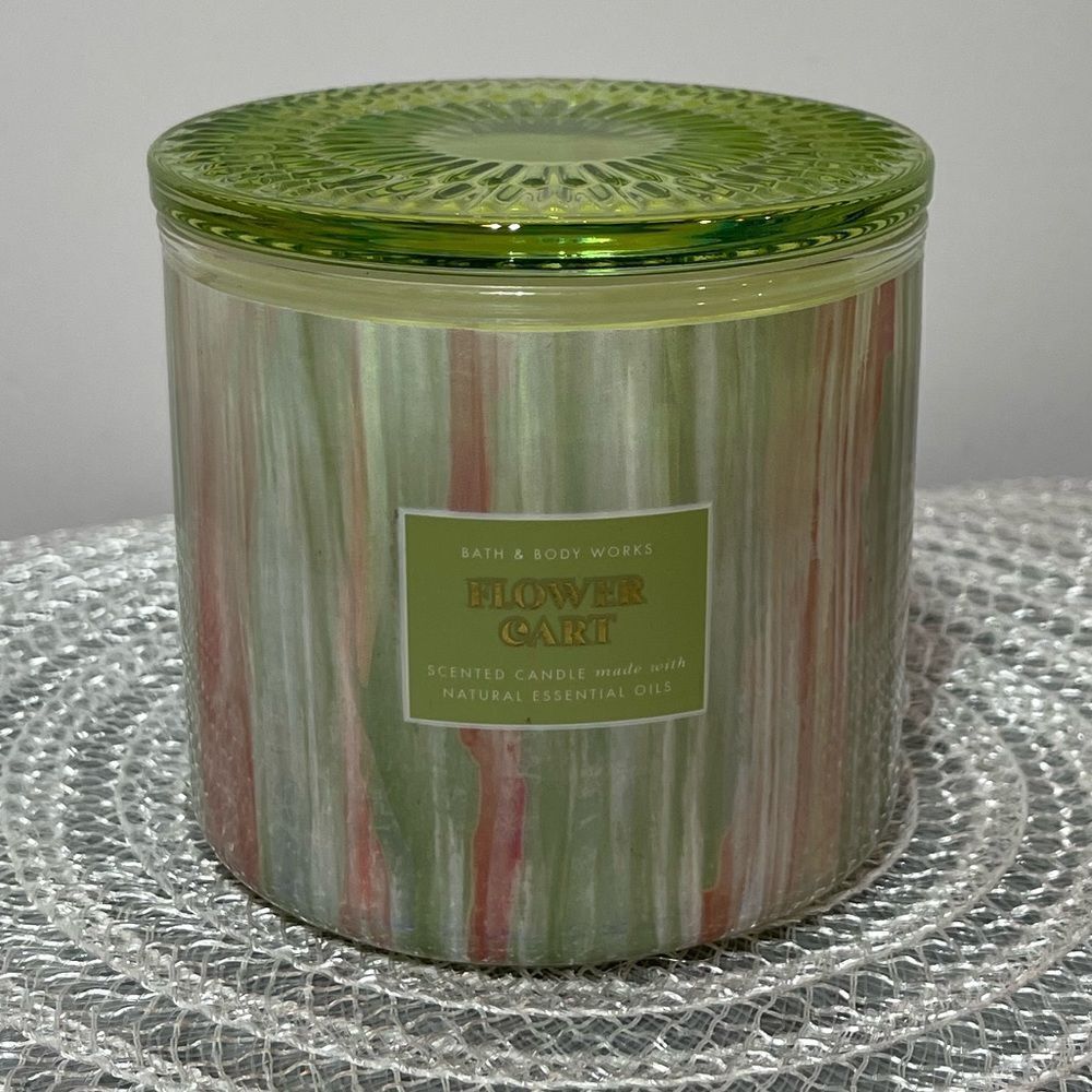 BBW Flower Cart 3 Wick Candle NWT